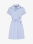 Robe chemise rayée manches courtes - Bleu ciel - 1