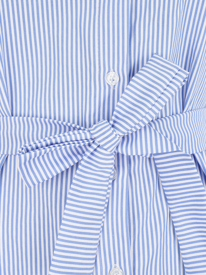Robe chemise rayée manches courtes - Bleu ciel - 3