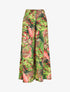 Pantalon ample imprimé tropical - Vert - 1