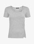 Top uni à boutons décoratifs - Gris - 1