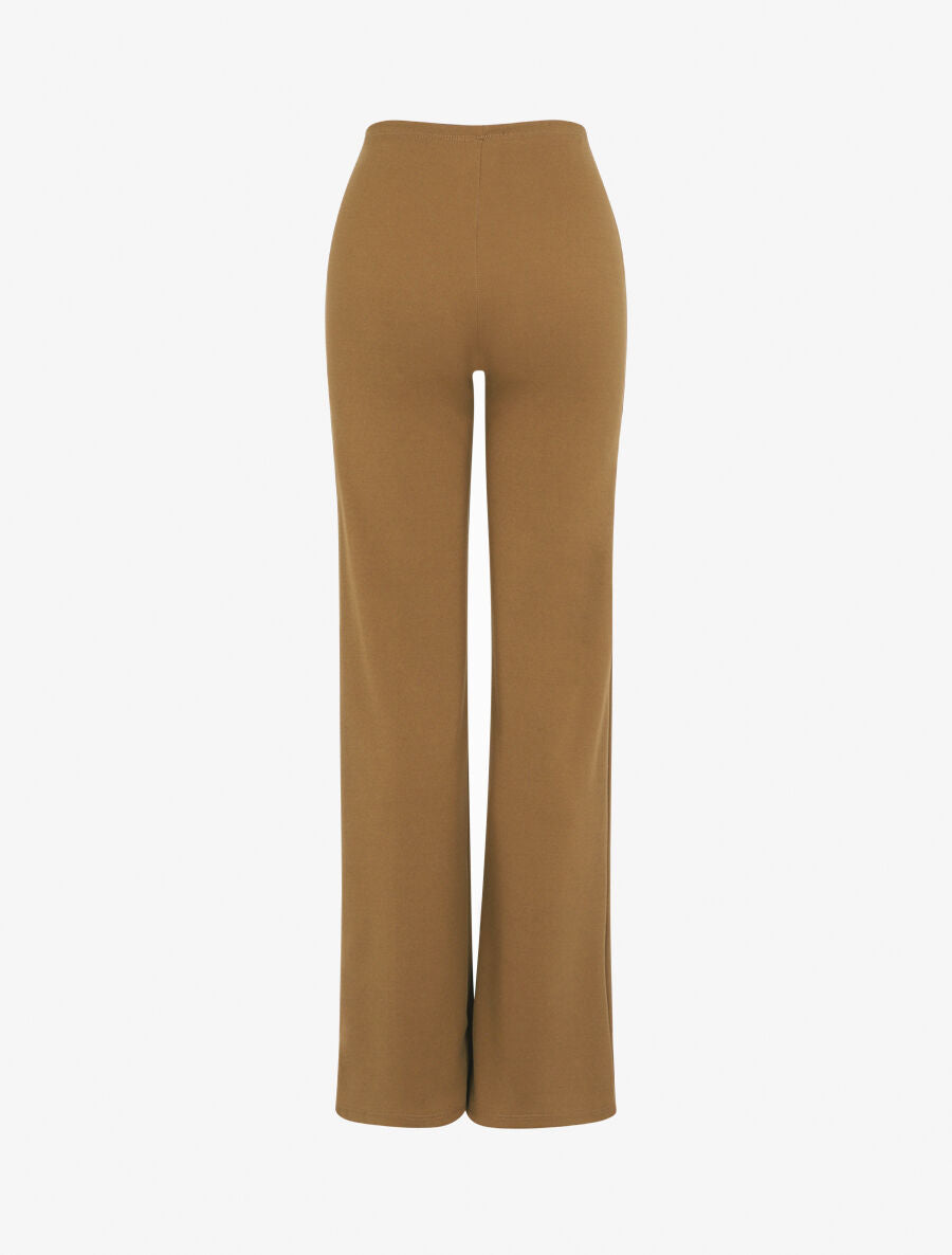 Pantalon long uni à taille haute - Camel - 2