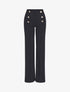 Pantalon long uni à taille haute - Marine - 5