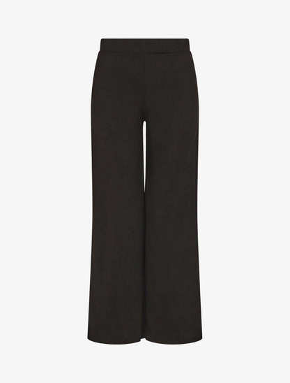Pantalon fluide uni - Noir - 1