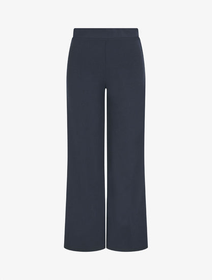 Pantalon fluide uni - Marine - 1