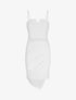 Robe ajustée unie effet drapé - Crème - 4