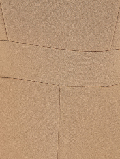 Combinaison slim à fines bretelles - Camel - 3