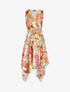 Robe asymétrique à imprimé tropical - Beige - 5