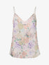 Caraco satiné à imprimé hortensias - Beige - 4