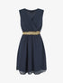 Robe sans manches taille élastiquée irisée - Marine - 5