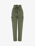 Pantalon cargo taille haute - Kaki - 1