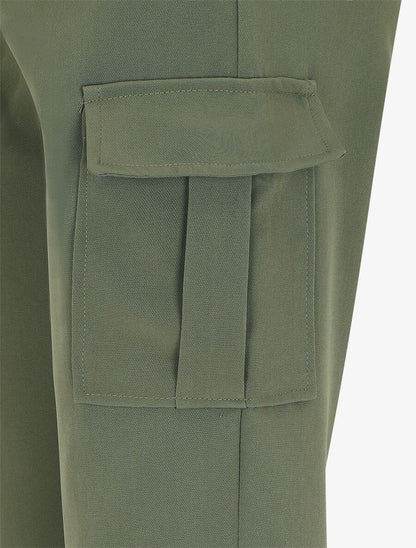 Pantalon cargo taille haute - Kaki - 3