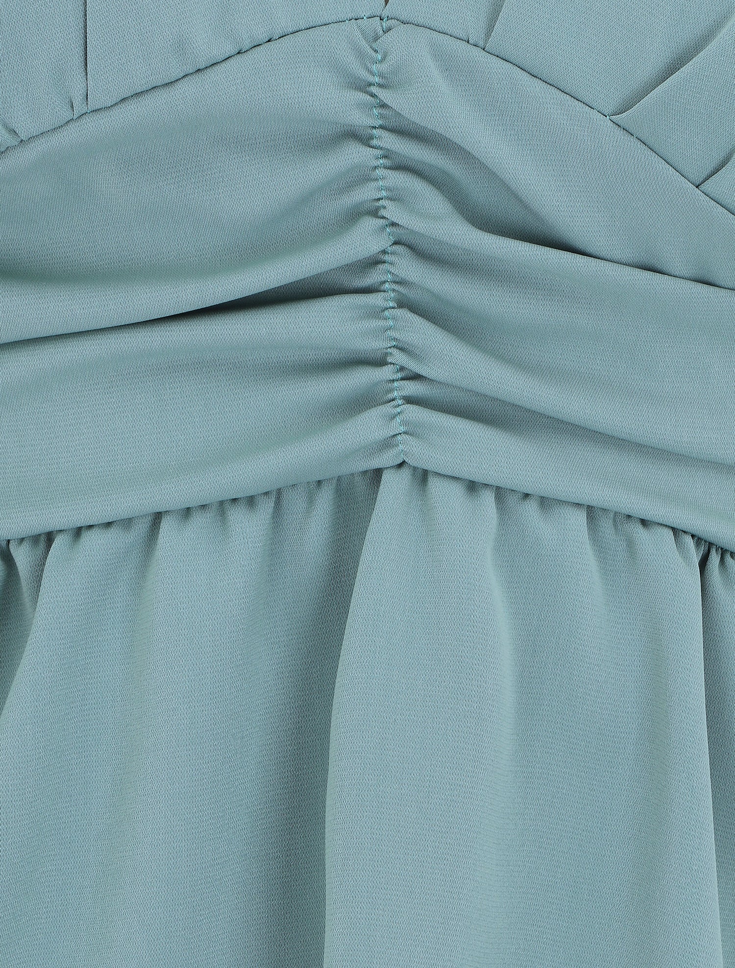 Top empire uni sans manches col V - Turquoise - 3