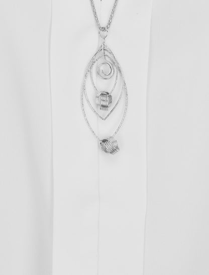 Top sans manches en voile avec bijou - Blanc - 3