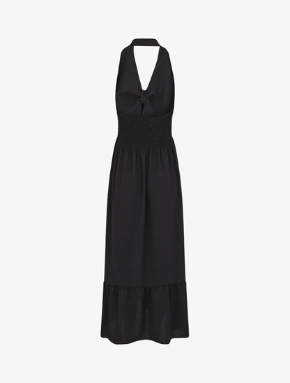 Robe longue unie dos nu - Noir - 2