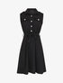 Robe unie à taille élastiquée - Noir - 4