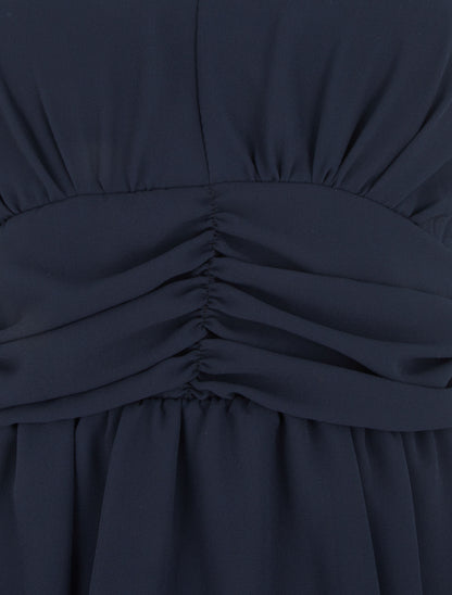 Robe courte unie - Marine - 3