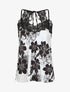 Caraco dentelle imprimé floral - Blanc - 1