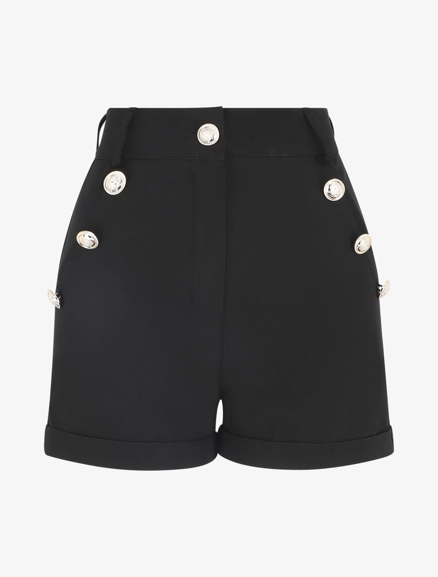 Short à pont taille haute - Noir - 1