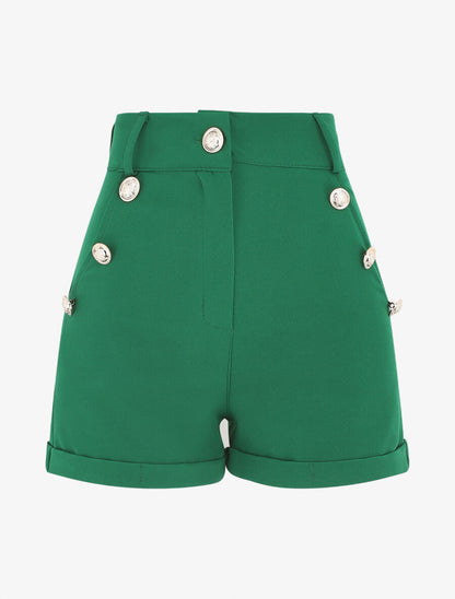 Short à pont taille haute - Vert - 1
