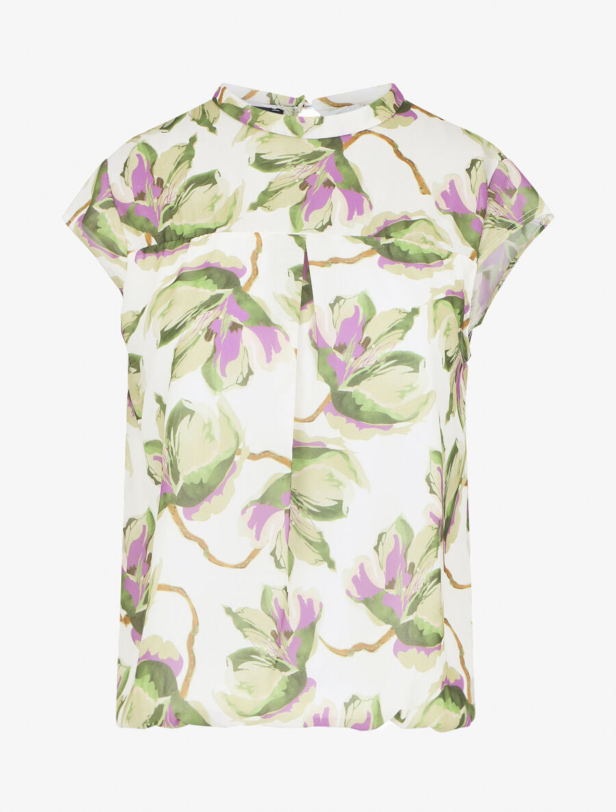 Top manches courtes imprimé floral - Vert - 5