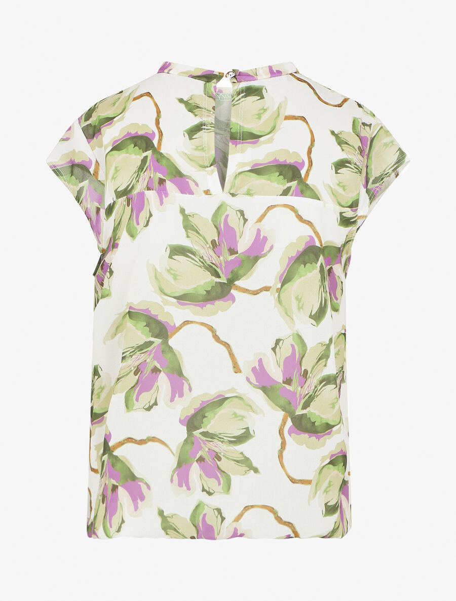 Top manches courtes imprimé floral - Vert - 2