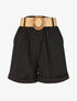 Short à revers uni - Noir - 1