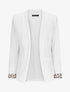 Veste manches à revers imprimé - Blanc - 1