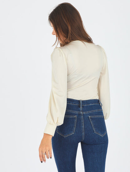 Body uni à manches longues - Blanc - 5