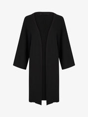 Gilet long uni - Noir - 4