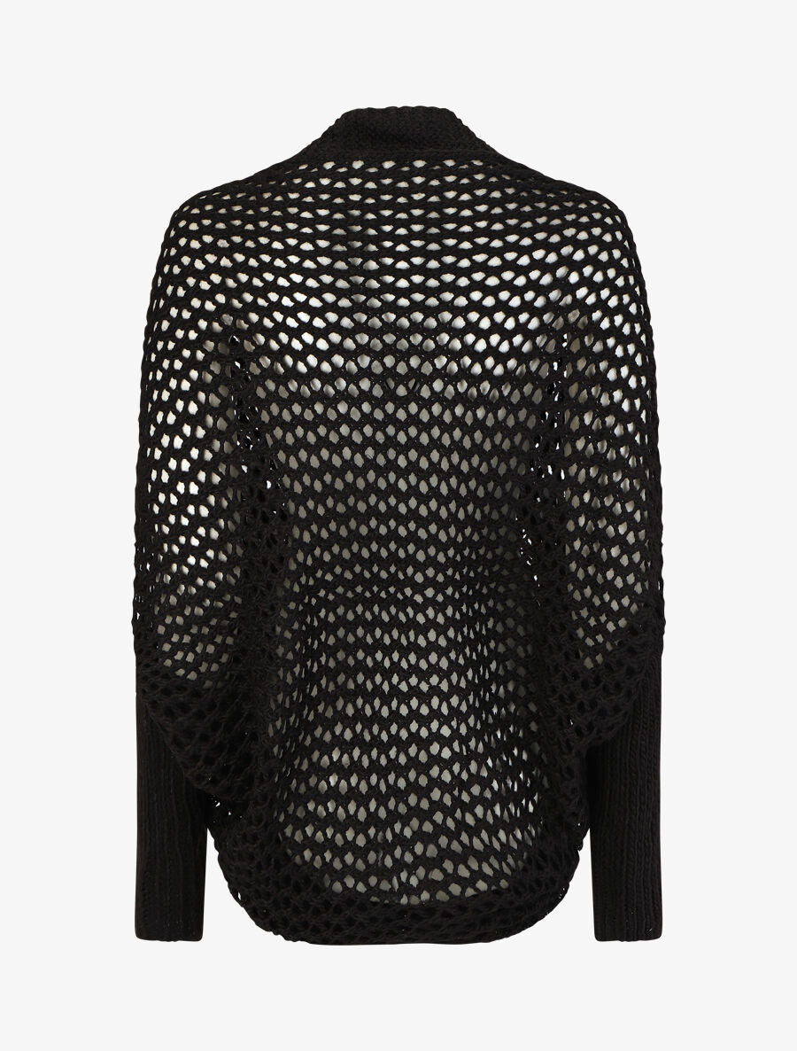 Gilet ample en maille - Noir - 2