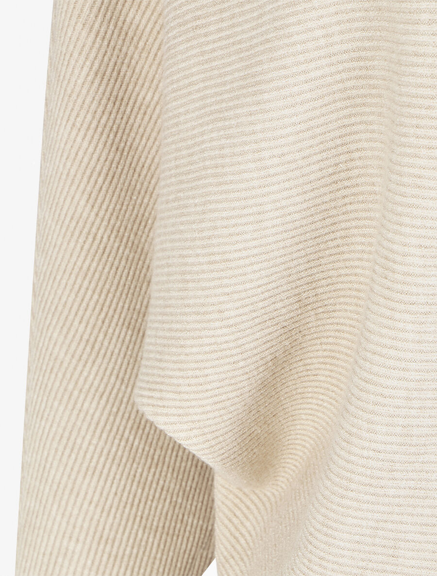 Pull chauve-souris uni - Beige - 3