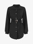 Chemise ample ceinturée - Noir - 1