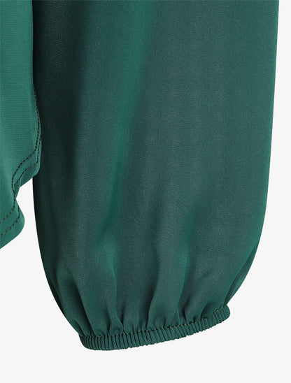 Top fluide dos en crochet - Vert sapin - 3