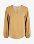 Top fluide dos en crochet - Camel - 1