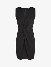 Robe ajustée sans manches à noeud - Noir - 1