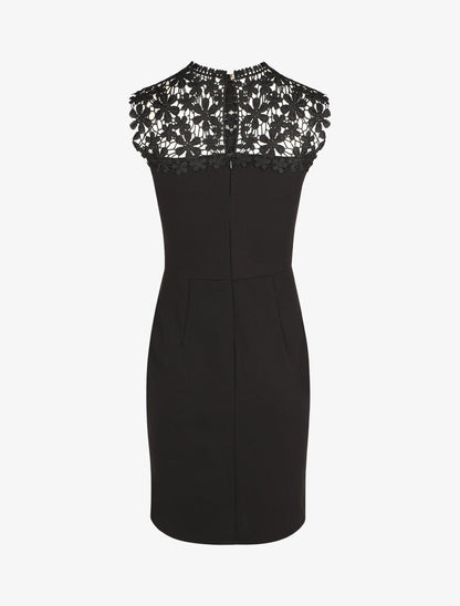 Robe ajustée sans manches col crochet - Noir - 2
