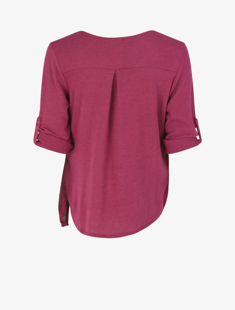 Pull loose style cache-coeur - Violine - 2