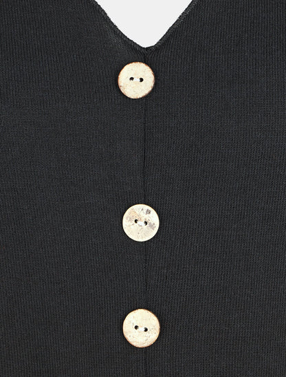 Pull fin à noeud coupe droite - Noir - 3