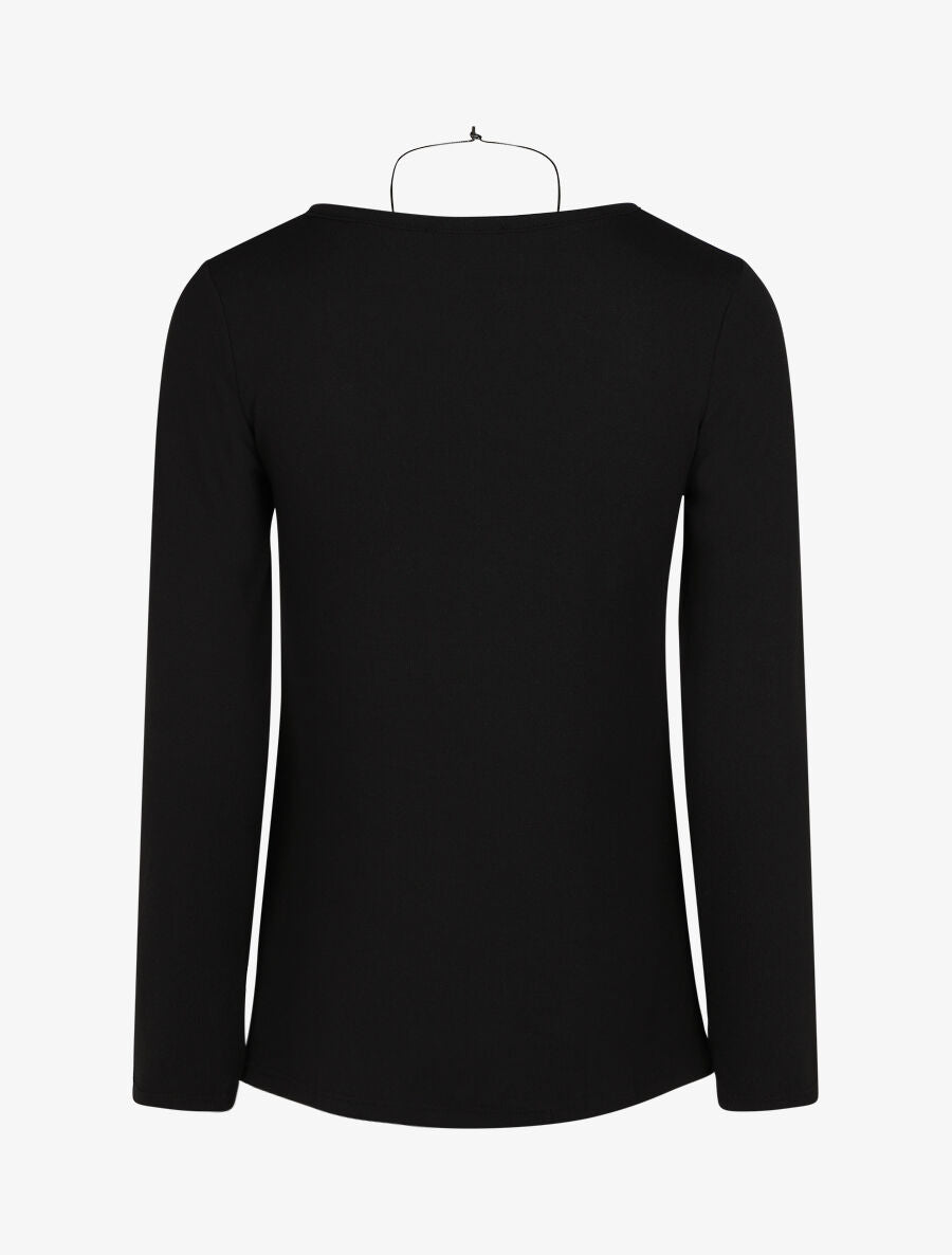 Pull fin graphique coupe droite - Camel - 2