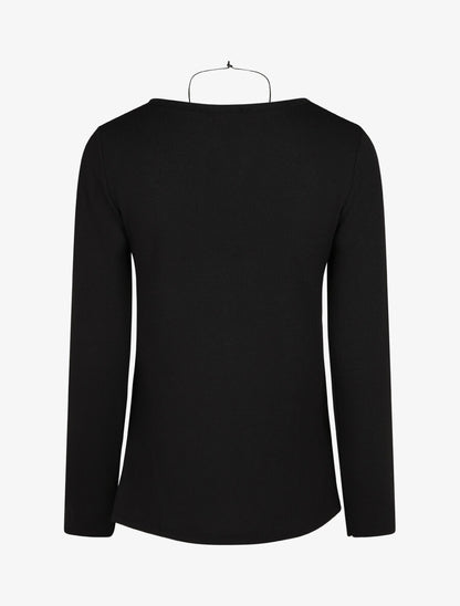 Pull fin graphique coupe droite - Marron - 2
