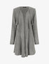 Gilet mi-long col cascade - Gris - 1