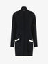 Gilet long col châle - Noir - 4