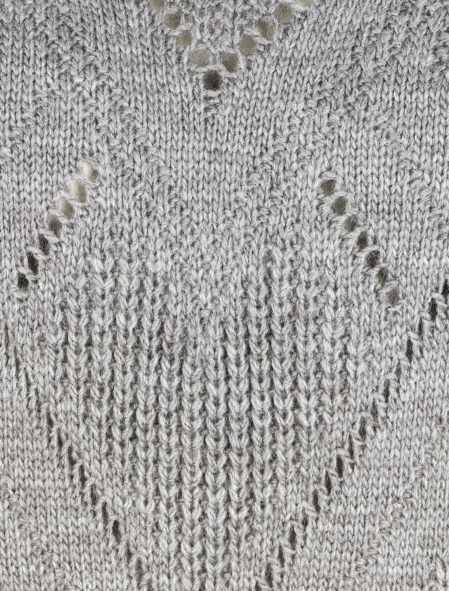 Pull droit col V uni - Gris - 3