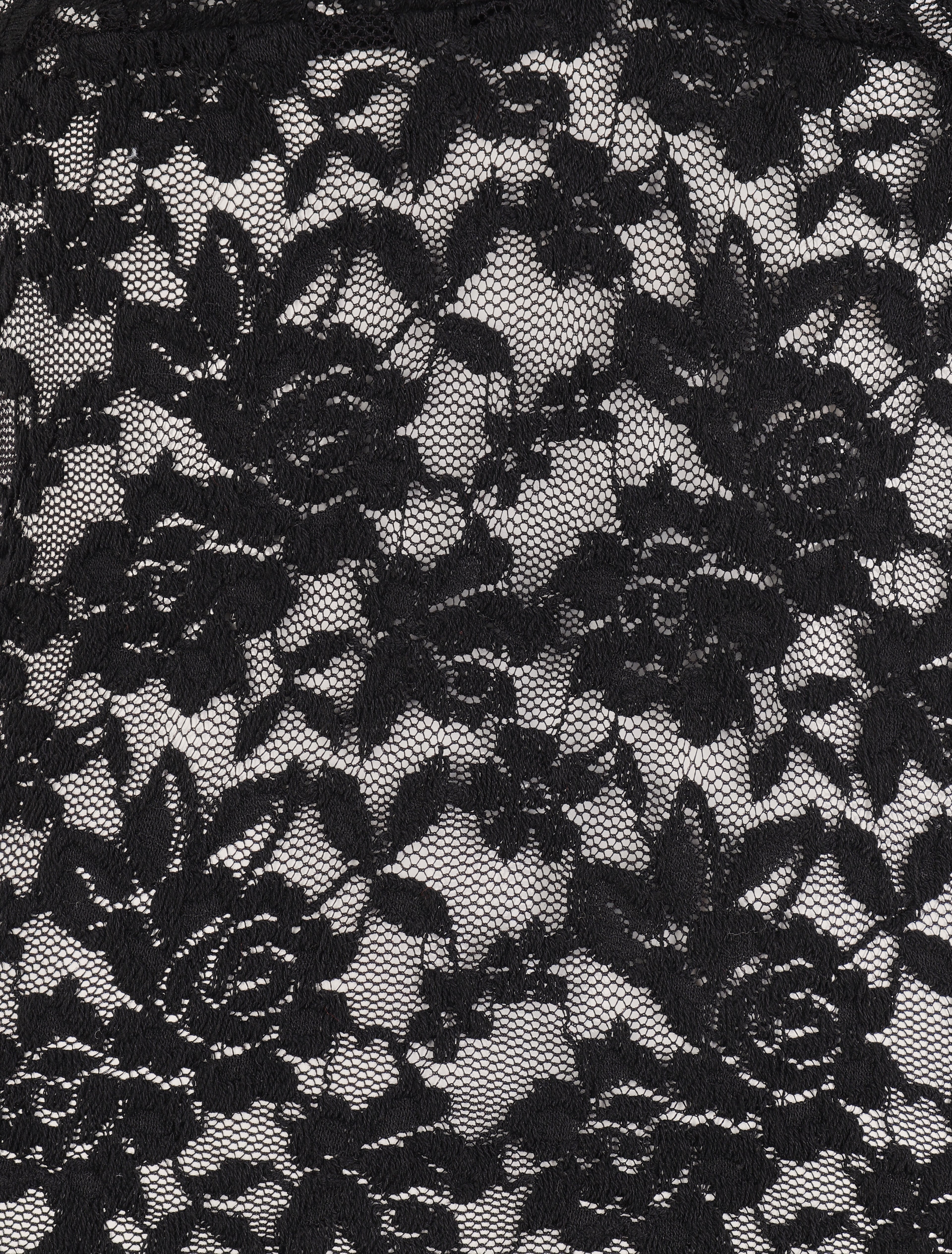 Top en dentelle transparent - Noir - 3