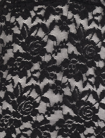 Top en dentelle transparent - Noir - 3