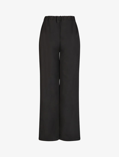 Pantalon droit uni taille haute - Noir - 2