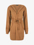 Gilet long à capuche - Camel - 1