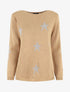 Pull droit motif étoiles - Camel - 1