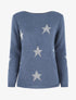 Pull droit motif étoiles - Bleu - 1