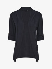 Gilet uni coupe droite - Marine - 1